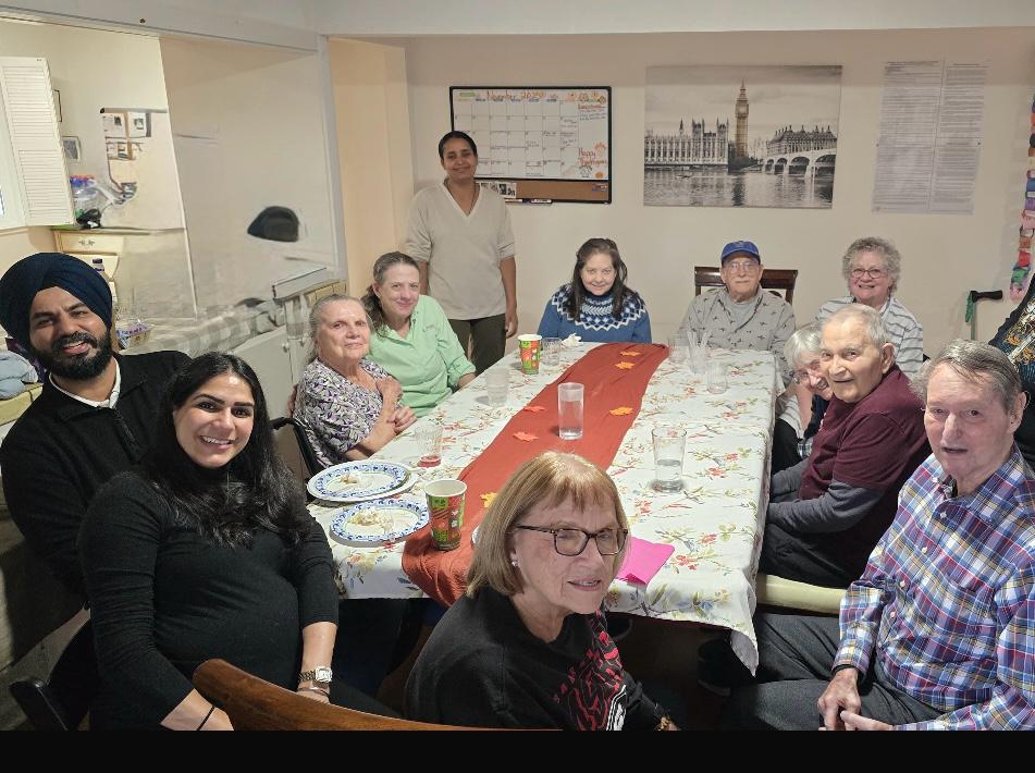 A warm family celebration moment at Brittany Lane Care Home